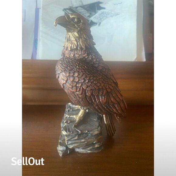 Majestic Eagle Sculpture with Inspirational Quote - Picture 3 of 4